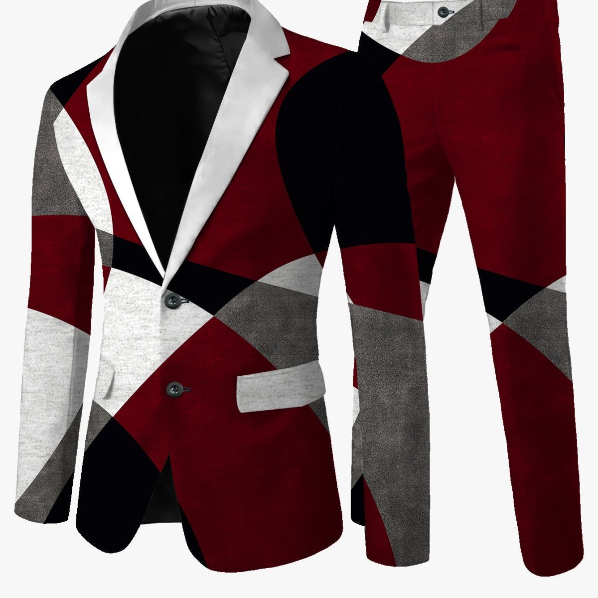 Men's skinny fit casual suit set by SHOWLU FASHION STORE, featuring a stylish 2-piece woven suit for a modern look.