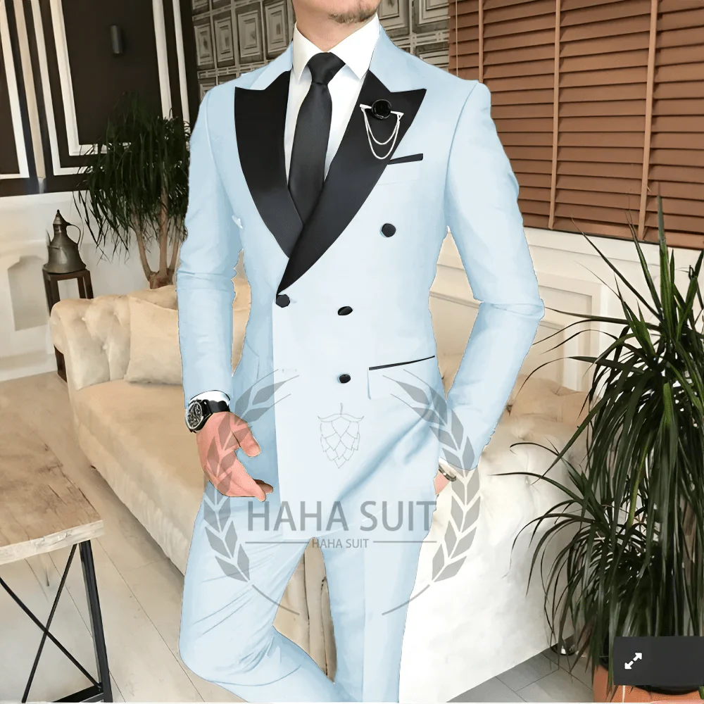 Men's tailored 2-piece wedding suit by SHOWLU FASHION STORE, featuring a polyester groom tuxedo for formal occasions.