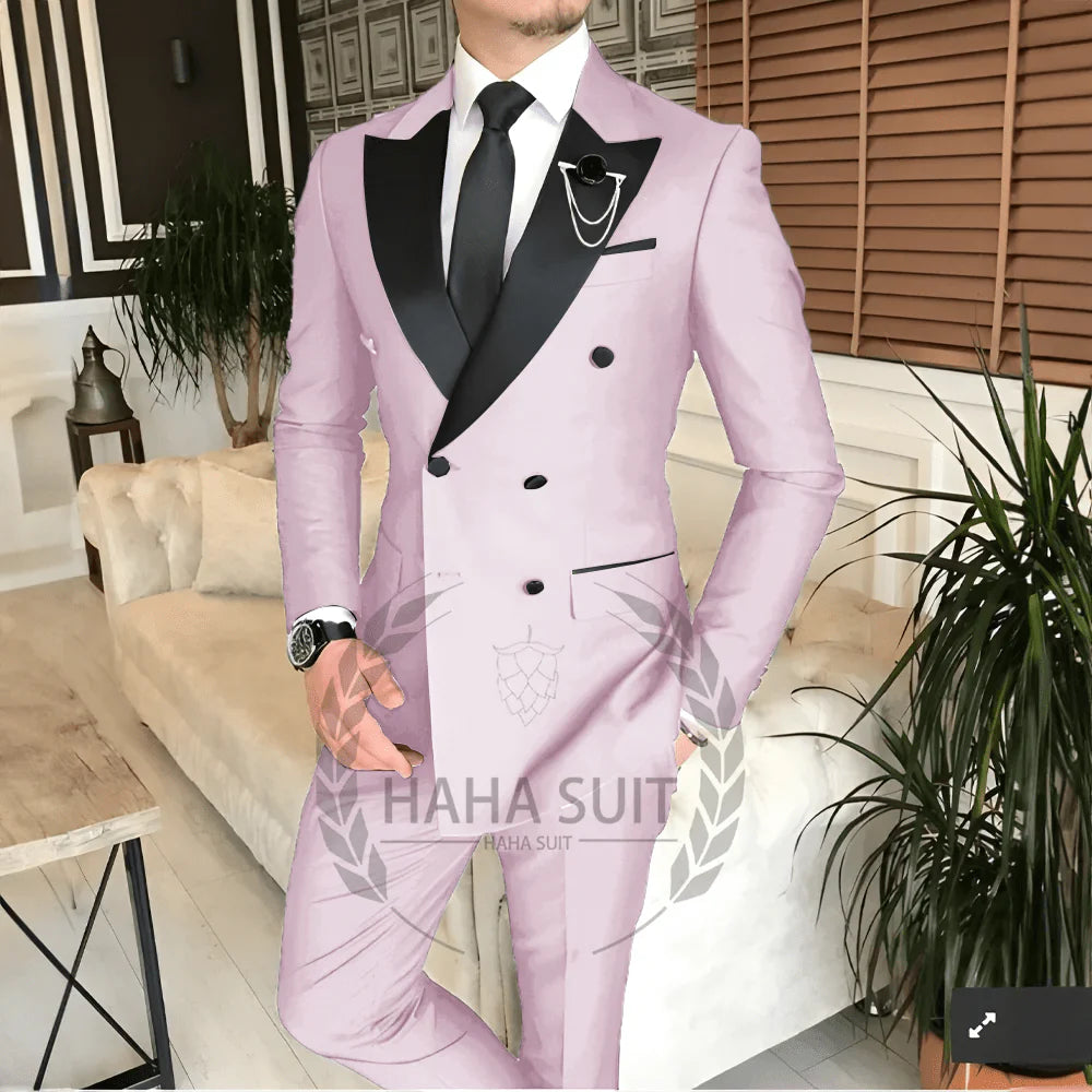 Men's tailored 2-piece wedding suit by SHOWLU FASHION STORE, featuring a polyester tuxedo for groom or formal occasions.
