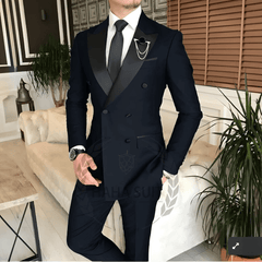 Men's Suit Tailored 2 - Piece Clothing Fashion Men's Wedding Groom Suits Best Man Dinner Engagement Tuxedo - SHOWLU FASHION STORE