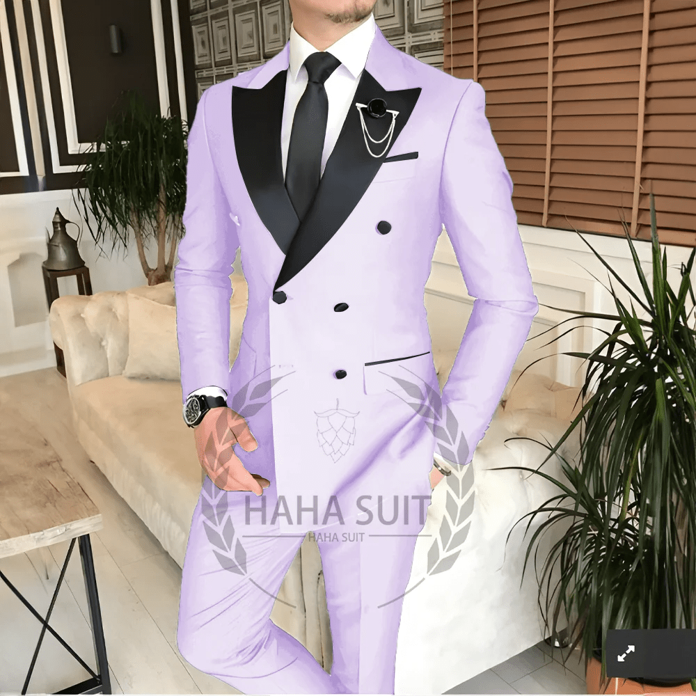 Men's Suit Tailored 2 - Piece Clothing Fashion Men's Wedding Groom Suits Best Man Dinner Engagement Tuxedo - SHOWLU FASHION STORE