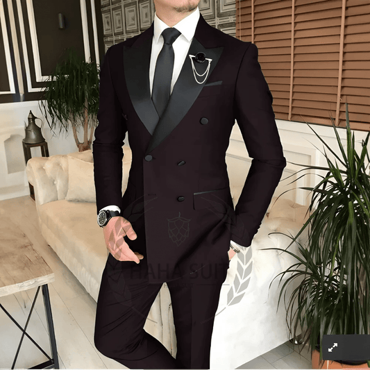 Men's Suit Tailored 2 - Piece Clothing Fashion Men's Wedding Groom Suits Best Man Dinner Engagement Tuxedo - SHOWLU FASHION STORE