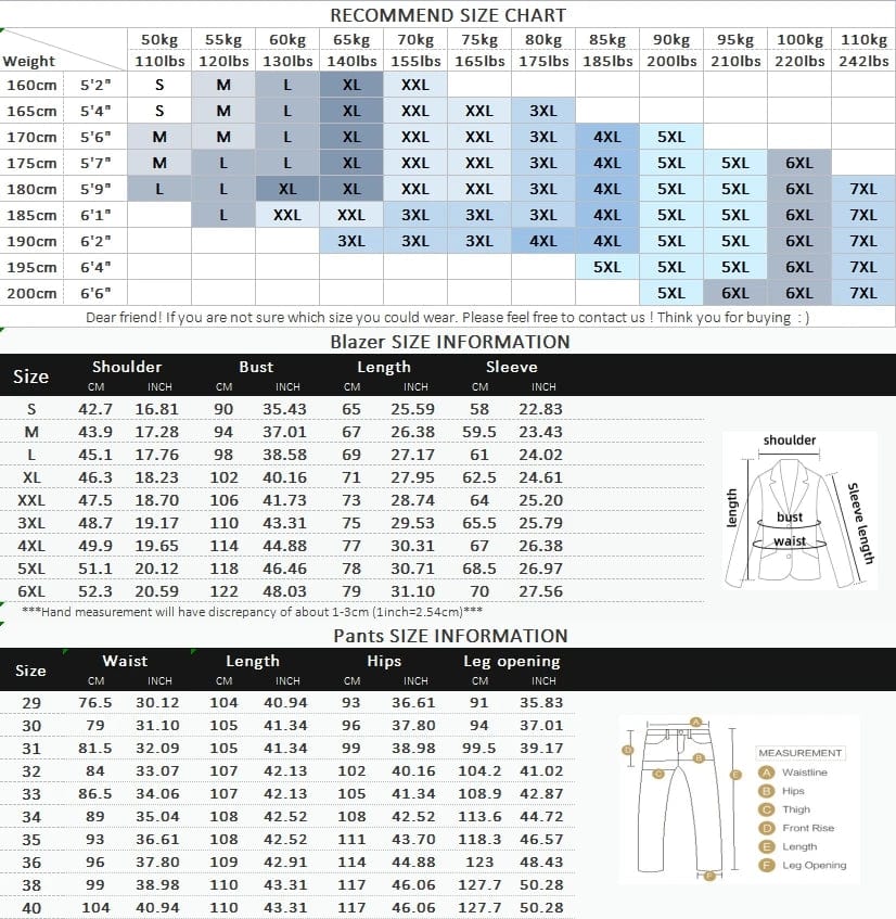 Mens Suits (Blazer+ Pants) Fashion Business Casual Slim - fit Formal Dress Banquet Work English Style Evening Dress Solid Color - SHOWLU FASHION STORE