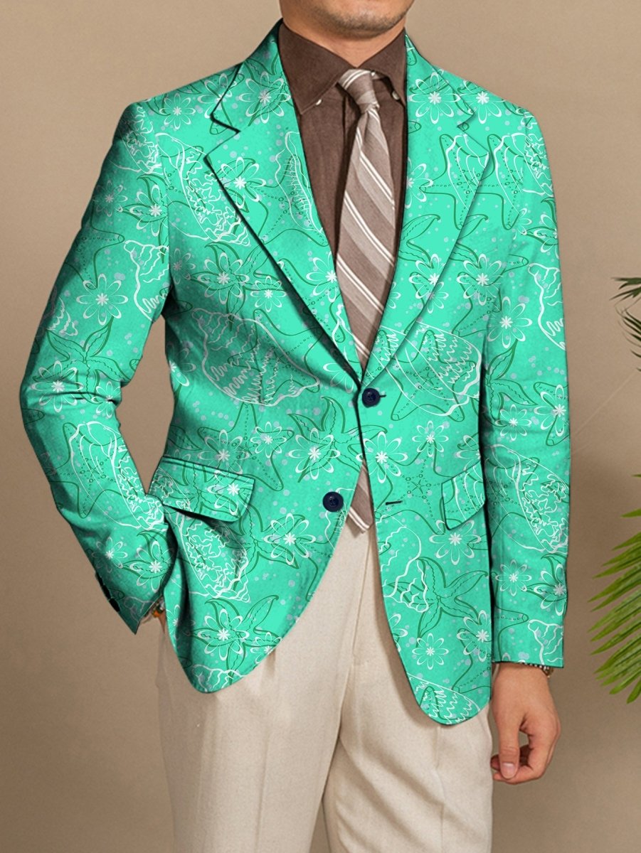 Men's casual blazer by SHOWLU FASHION, regular fit polyester jacket with lapel collar, button detail, lightweight and all-season wear