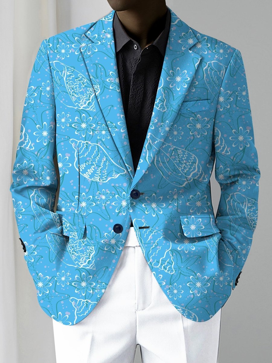 Men's casual blazer by SHOWLU FASHION, lightweight polyester jacket with lapel collar, button detail, and regular fit for all-season style.