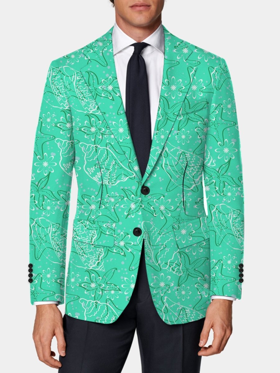 Men's casual blazer by SHOWLU FASHION, featuring a regular fit polyester jacket with lapel collar, button details, and lightweight woven fabric.