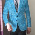 Men's casual blazer by SHOWLU FASHION, lightweight polyester jacket with lapel collar, regular fit, button detail and subtle stretch.
