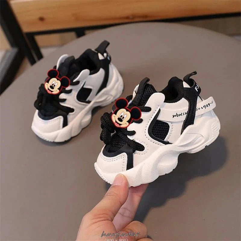 Disney Mickey & Minnie kids breathable mesh sneakers by SHOWLU FASHION STORE, non-slip casual sport shoes for boys and girls.