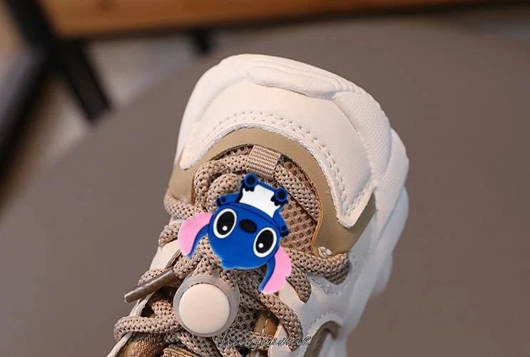 Disney Mickey & Minnie breathable mesh sneakers for kids, non-slip sport shoes with colorful character designs for boys and girls.