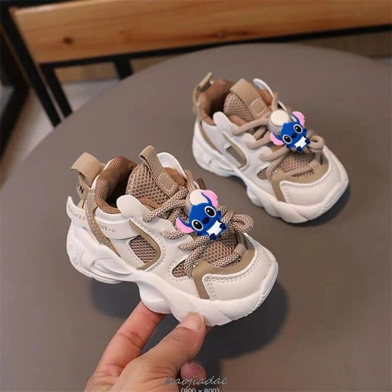 Disney Mickey & Minnie kids breathable mesh sneakers by SHOWLU FASHION STORE, non-slip sport shoes for boys and girls.