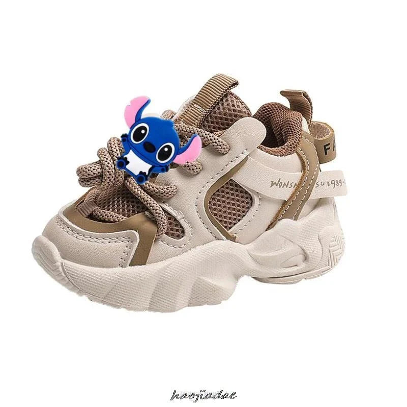 Disney Mickey & Minnie kids breathable mesh sneakers by SHOWLU FASHION STORE, non-slip casual sport shoes for boys and girls.