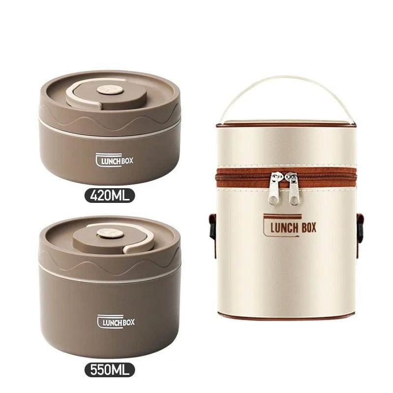 Microwavable Portable Insulated Food Container Lunch Box Stainless Steel Bento Box Insulated Leakproof Thermal Lunch Bag Set - SHOWLU FASHION STORE