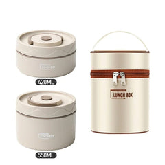 Microwavable Portable Insulated Food Container Lunch Box Stainless Steel Bento Box Insulated Leakproof Thermal Lunch Bag Set - SHOWLU FASHION STORE