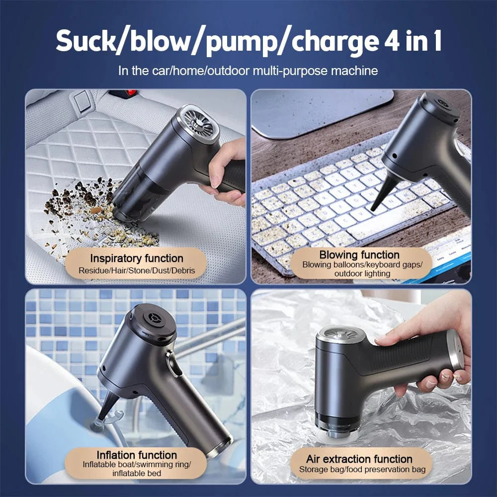 SZUK Mini Car Vacuum Cleaner by Showlu Fashion Store, portable wireless handheld device for cleaning car interiors, keyboards, and small spaces.