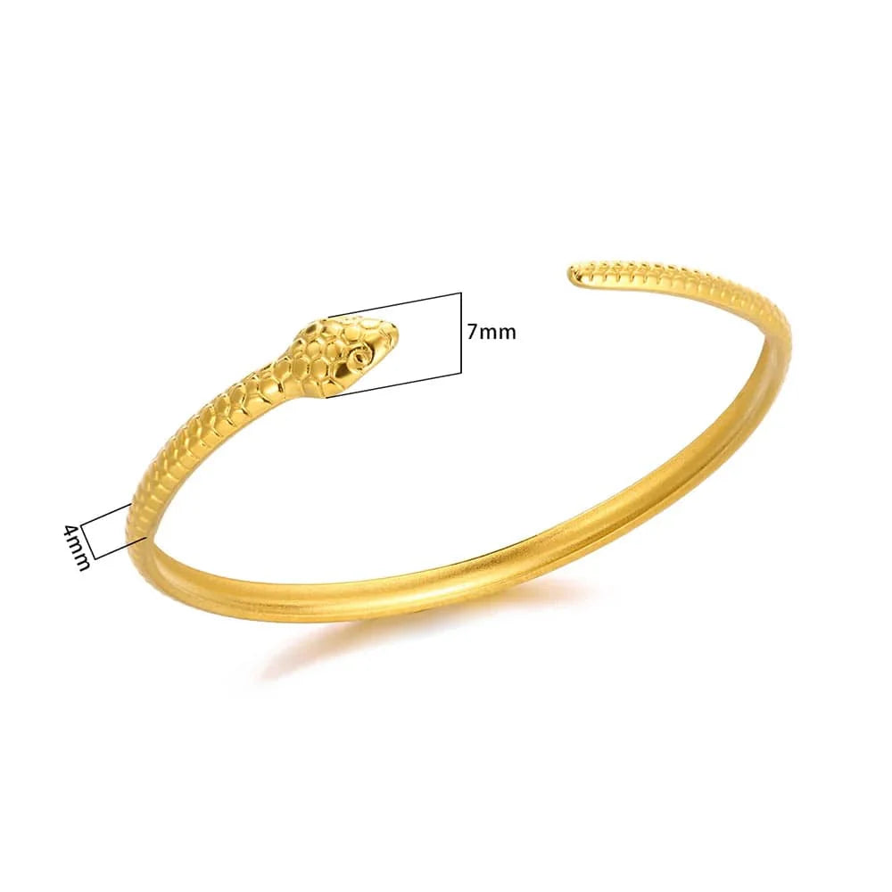 Minimalist stainless steel cuff bracelet in vintage gold, featuring textured design, perfect for women’s daily wear and elegant style.