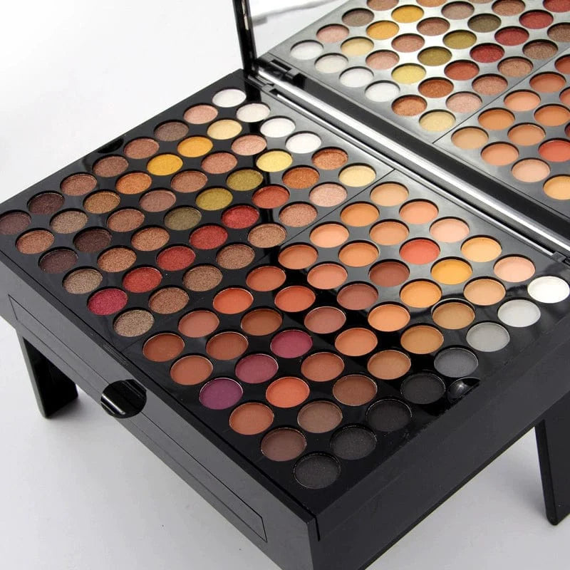 Miss Rose Piano Box matte eye shadow and blush makeup palette with multiple shades in a compact case.