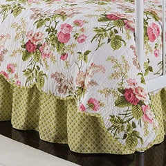 Modern Farmhouse Floral 4 - Piece Reversible Quilt Bedspread Set Comforter Sets King Bed Linen Set Bedding Home Freight free - SHOWLU FASHION STORE