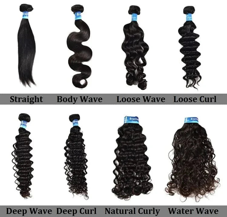 Mona Brazilian Virgin Hair Bundles with Closure, 10A raw mink human hair, straight weave with natural cuticle alignment, Showlu Fashion