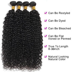 Mongolian Afro Kinky Curly Bundles 1/3/4PCS Human Hair Extensions 100% Unprocessed Virgin Human Hair Weave Bundles Jerry Curl - SHOWLU FASHION STORE