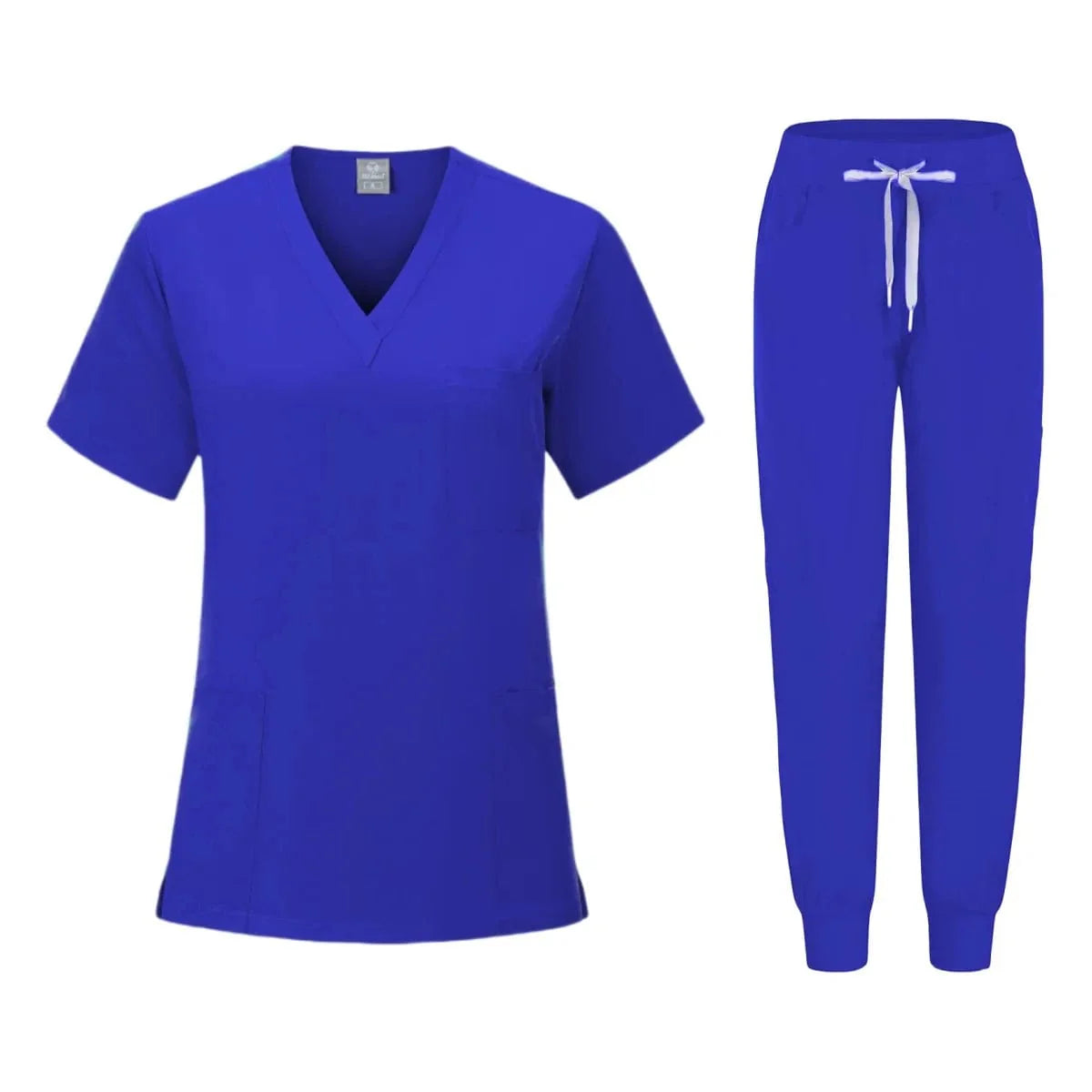 Multicolor women's scrub set by SHOWLU FASHION STORE, medical nursing uniform for beauty salons, clinics, and pet care workwear.