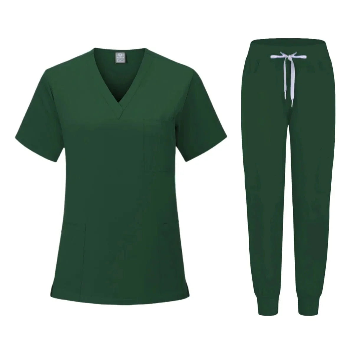 Multicolor women's scrub set by SHOWLU FASHION STORE, medical nursing uniform with solid colors, suitable for healthcare and beauty salons.