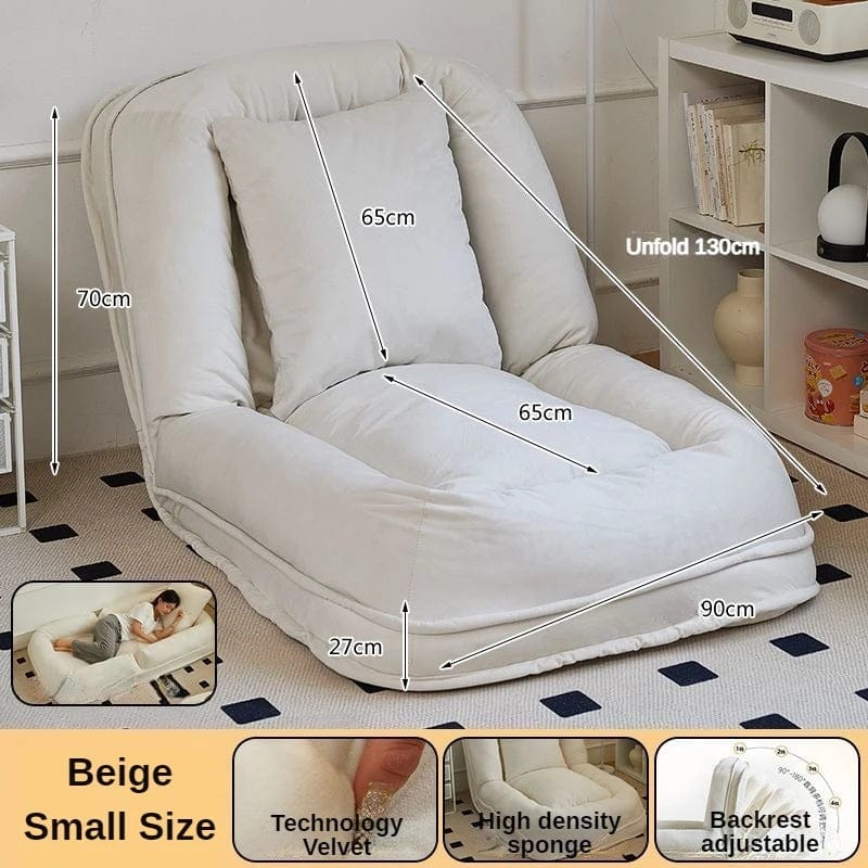 Velvet LISM Modern Folding Sofa Bed by SHOWLU FASHION STORE, versatile single lazy chaise lounge in a contemporary living room.