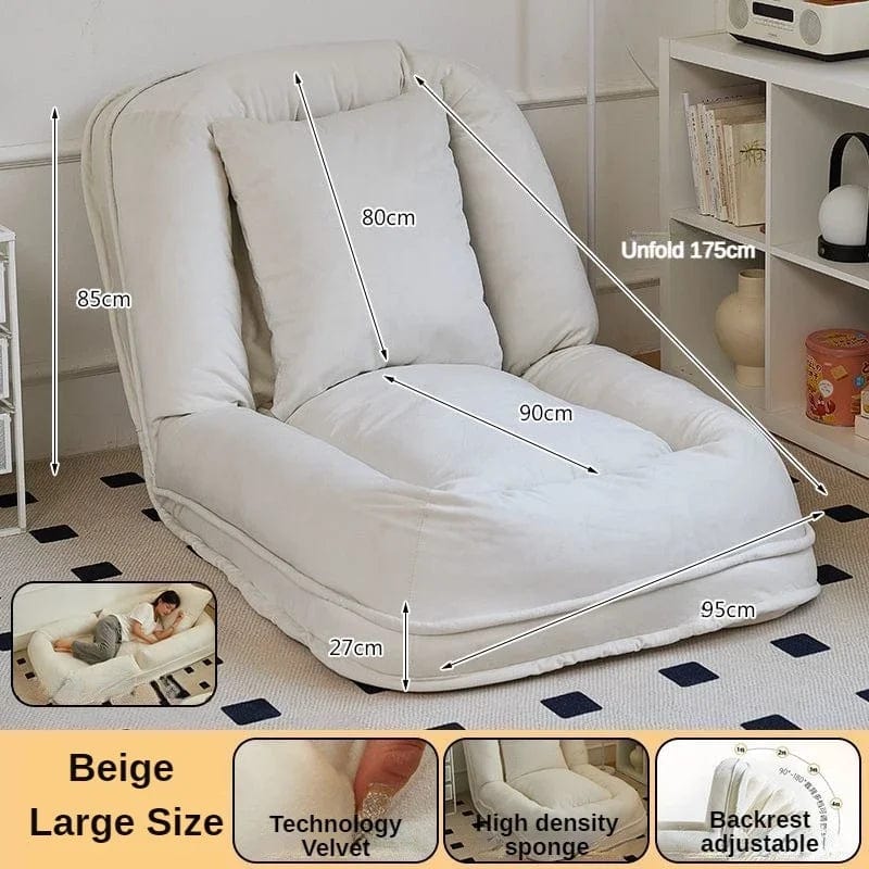 LISM modern velvet folding sofa bed by SHOWLU FASHION STORE, single chaise lounge sofa in a contemporary living room setting