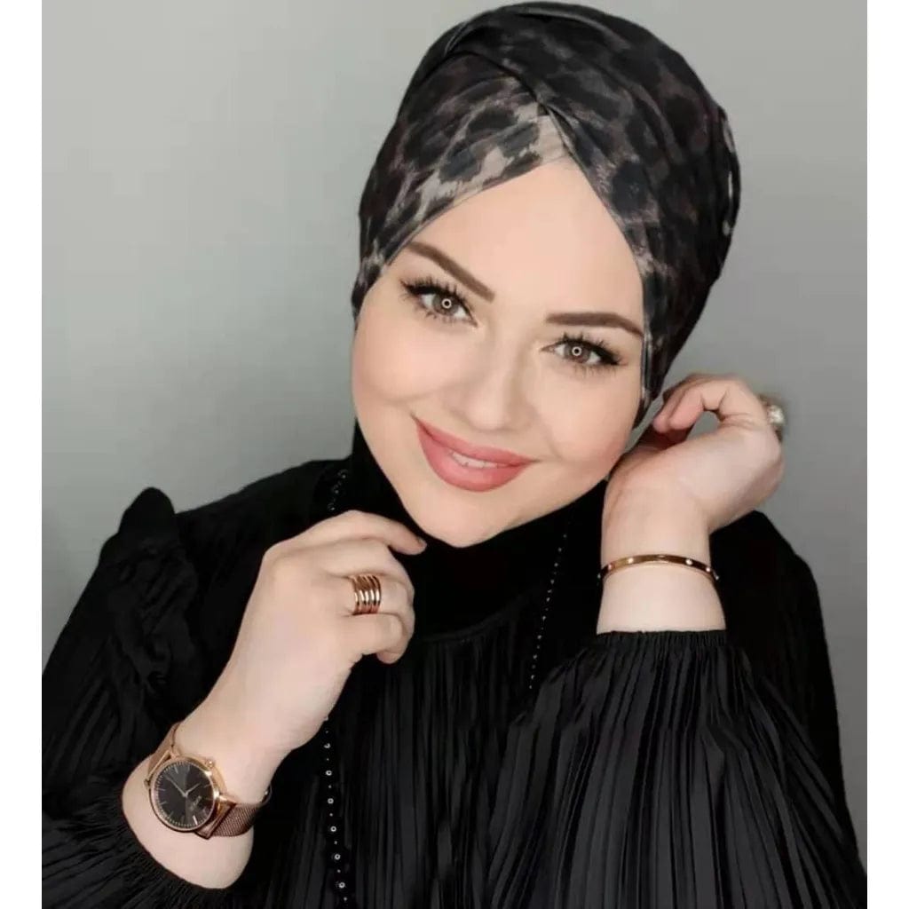 Showlu Fashion Force Modal Silk Hijab Cap, a modest Islamic jersey undercap with crinkle Arabic modal silk texture for women.