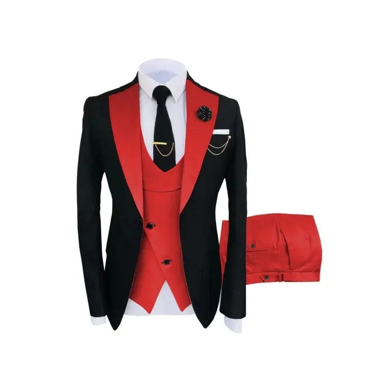 Navy Costume Homme Groom Tuxedos Men Suits Peaked Lapel Wedding Prom Terno Masculino Slim Fit Blazer 3 Pcs Classic Men Suits - SHOWLU FASHION STORE