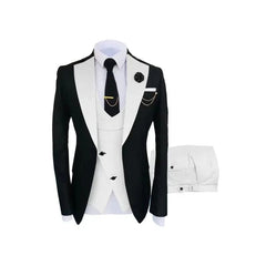 Navy Costume Homme Groom Tuxedos Men Suits Peaked Lapel Wedding Prom Terno Masculino Slim Fit Blazer 3 Pcs Classic Men Suits - SHOWLU FASHION STORE