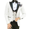 Slim-fit men's three-piece suit by SHOWLU FASHION STORE, ideal for formal weddings and business occasions, featuring a modern Korean style.
