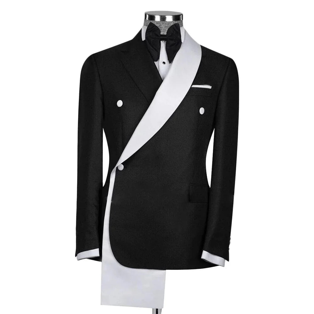 Slim fit men's cotton linen wedding tuxedo by SHOWLU FASHION STORE, featuring a notch lapel blazer and matching pants for formal occasions.