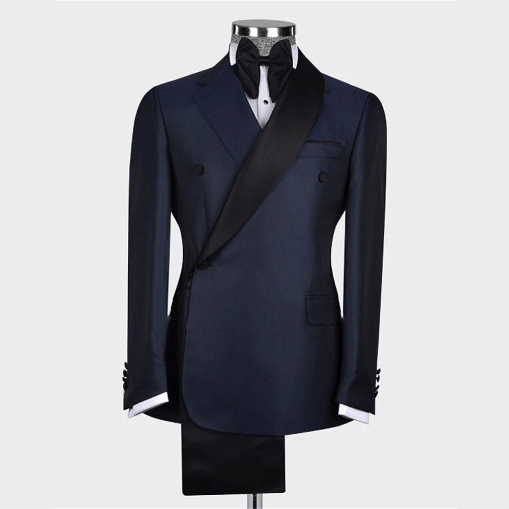 New Arrival Men Suits Slim Fit Fashion Notch and Shawl Lapel Blazer Set Chic Business Formal Party Office Wedding Tuxedo 2 Piece - SHOWLU FASHION STORE