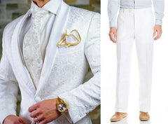New Arrival Royal Blue Floral Men Suits For Wedding Latest Designs Groom Tuxedos Shawl Lapel Suit Men Groomsmen Best Man Blazer - SHOWLU FASHION STORE