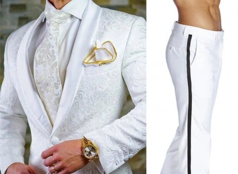 New Arrival Royal Blue Floral Men Suits For Wedding Latest Designs Groom Tuxedos Shawl Lapel Suit Men Groomsmen Best Man Blazer - SHOWLU FASHION STORE