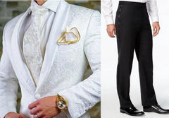 New Arrival Royal Blue Floral Men Suits For Wedding Latest Designs Groom Tuxedos Shawl Lapel Suit Men Groomsmen Best Man Blazer - SHOWLU FASHION STORE
