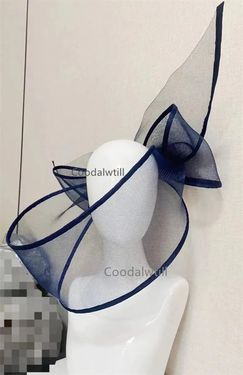 Showlu Black Pillbox Hat, elegant women's wedding fascinator with hair clip, perfect for church, parties, and special occasions.