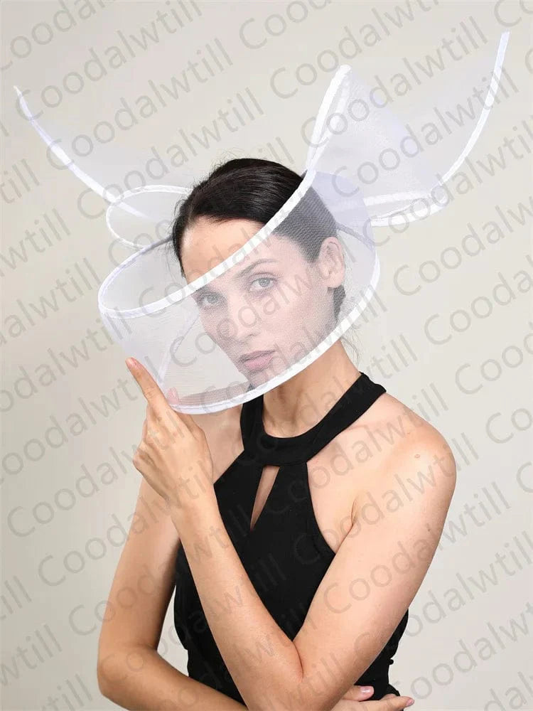Elegant black Showlu pillbox hat with fascinator style, suitable for weddings, parties, and special occasions for women.
