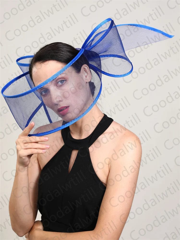 Showlu black pillbox hat with elegant fascinator design, suitable for weddings, parties, and formal occasions.