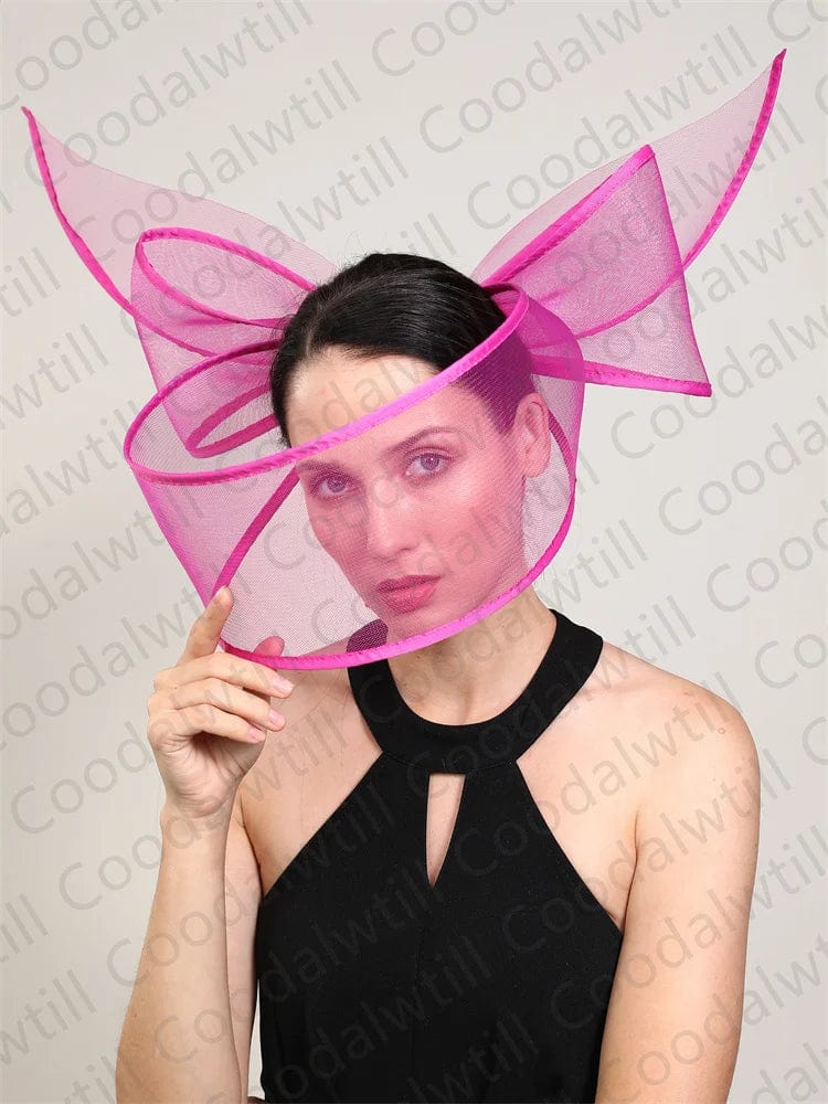 Showlu black pillbox hat with elegant fascinator design, perfect for weddings, parties, and formal events.
