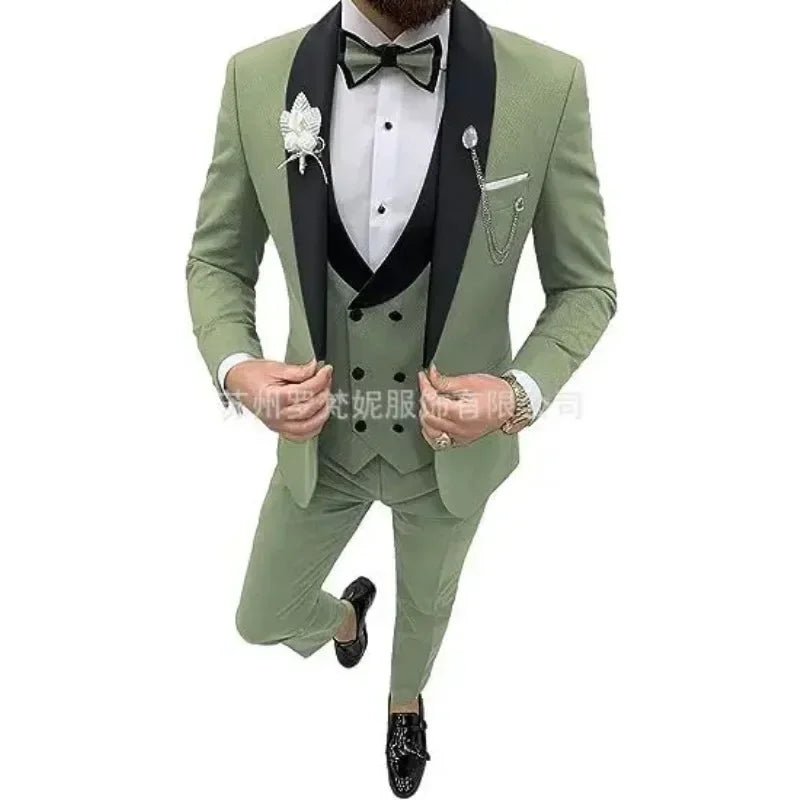New Business Casual Plus Men's Suit Host Banquet Suit Best Man Groom Dress Trajes Elegante Para Hombres Costume Homme - SHOWLU FASHION STORE