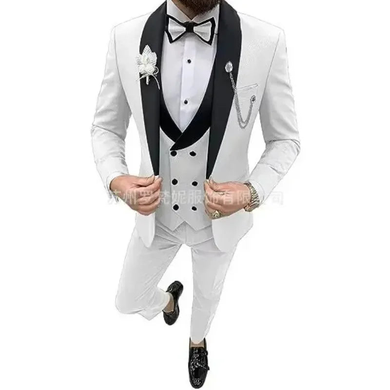 New Business Casual Plus Men's Suit Host Banquet Suit Best Man Groom Dress Trajes Elegante Para Hombres Costume Homme - SHOWLU FASHION STORE