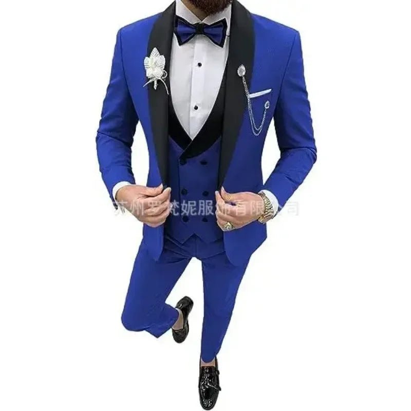 New Business Casual Plus Men's Suit Host Banquet Suit Best Man Groom Dress Trajes Elegante Para Hombres Costume Homme - SHOWLU FASHION STORE