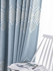 New Cheap Polyester High Shading Solid Color bluey Custom Modern Stock Curtain Blackout Window Blinds For The Living Room Luxury - SHOWLU FASHION STORE