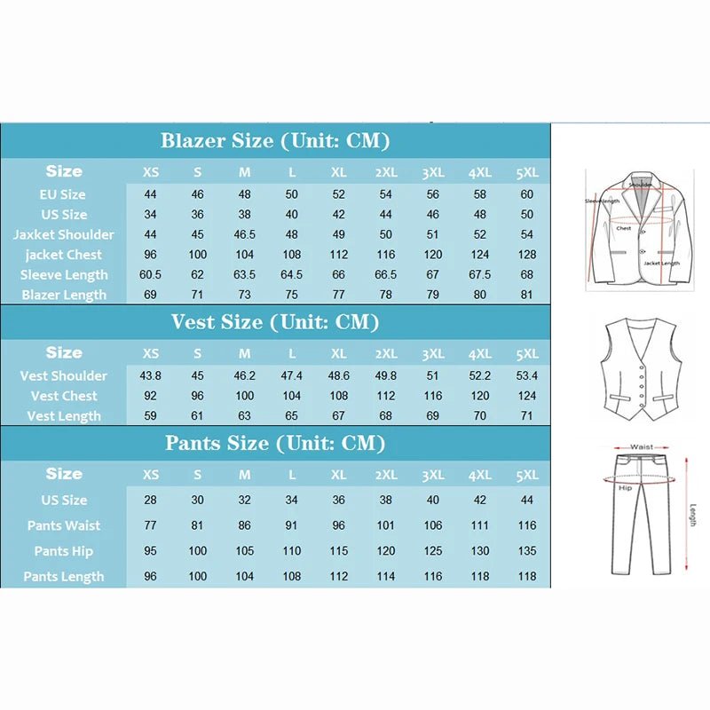 New Classic Wedding Suits for Men 2024 Peaked Lapel Custom Made Groom Wedding Tuxedo Slim Fit Male Suit (Jacket + Pants + Vest) - SHOWLU FASHION STORE