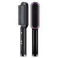 Showlu Fashion Showlu 2-in-1 Hair Straightener Brush with ceramic plates and negative ion technology for smooth, styled hair.