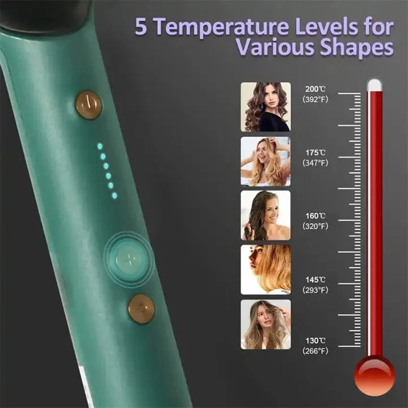 Showlu Fashion Showlu 2-in-1 hair straightener brush with ceramic plates and negative ion technology for smooth, styled hair.
