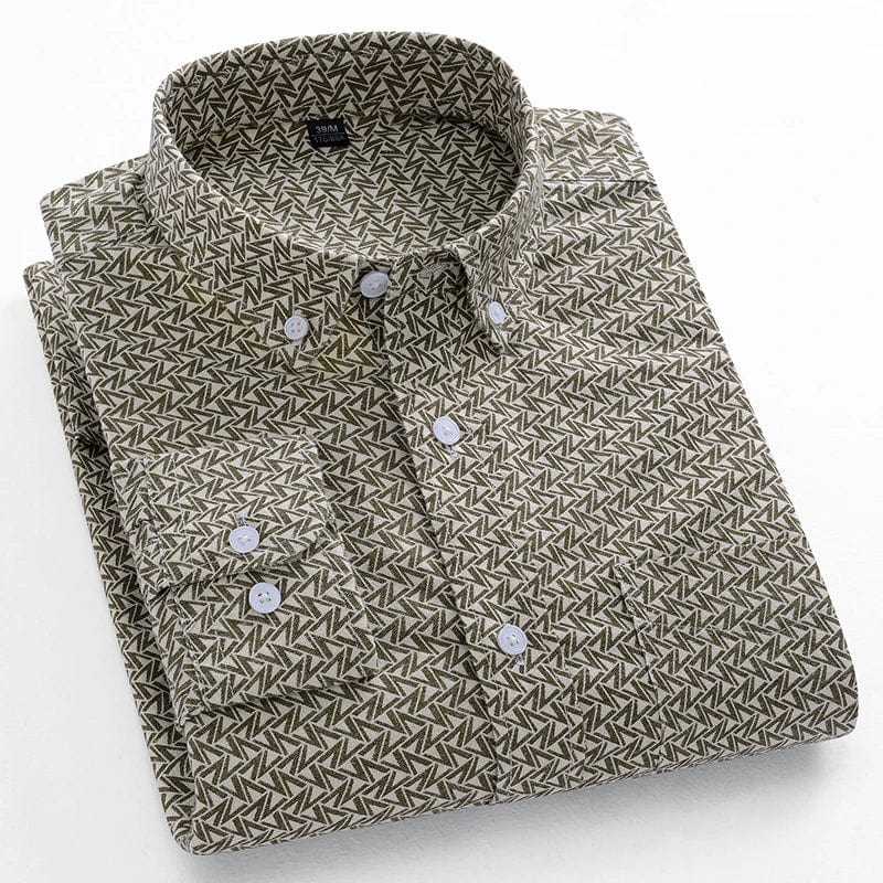 SHOWLU FASHION STORE men's slim fit cotton casual shirt with plaid long sleeves, soft fabric, and stylish design.
