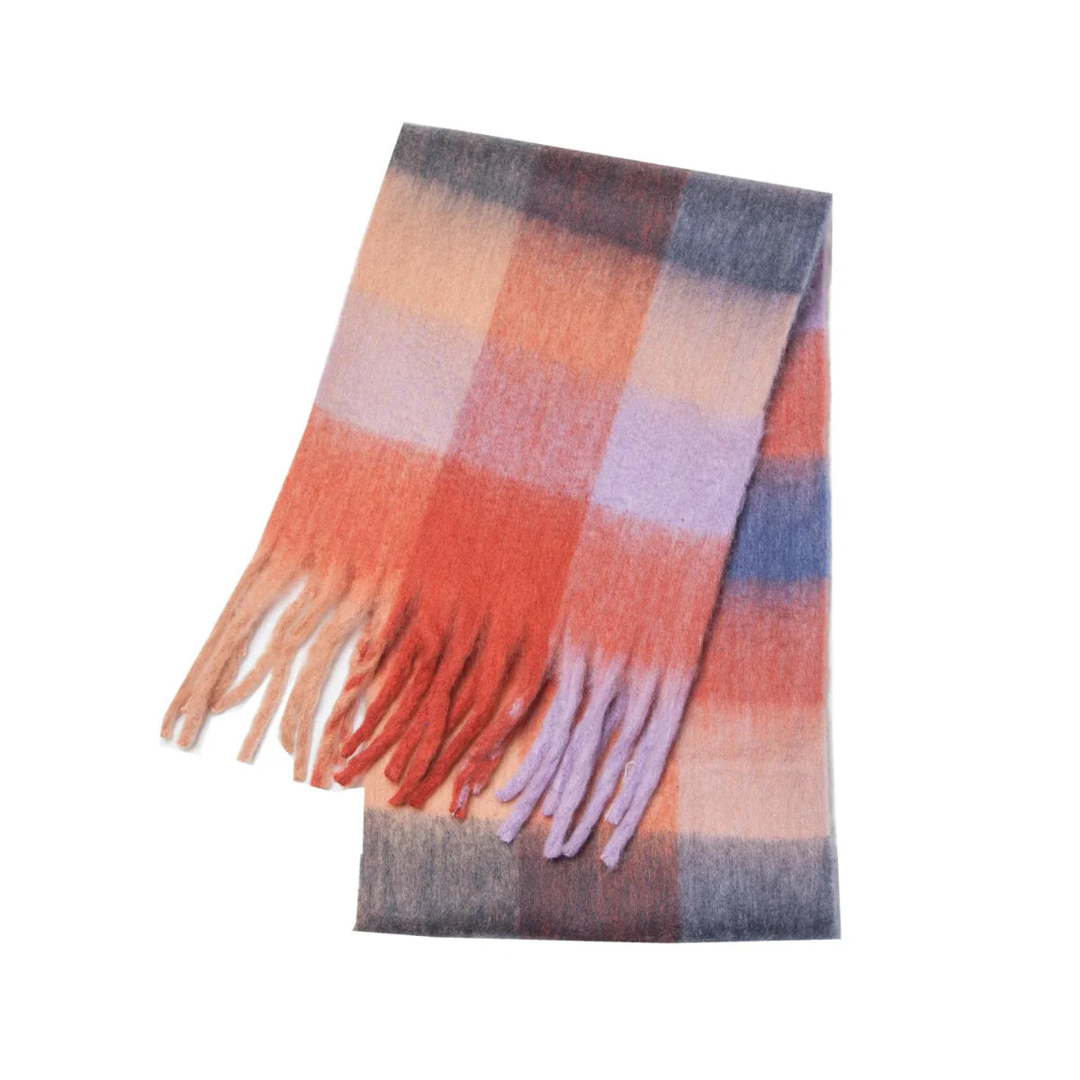Women's plaid cashmere scarf by Showlu Fashion, long warm winter shawl and wrap with luxurious soft texture and classic design.