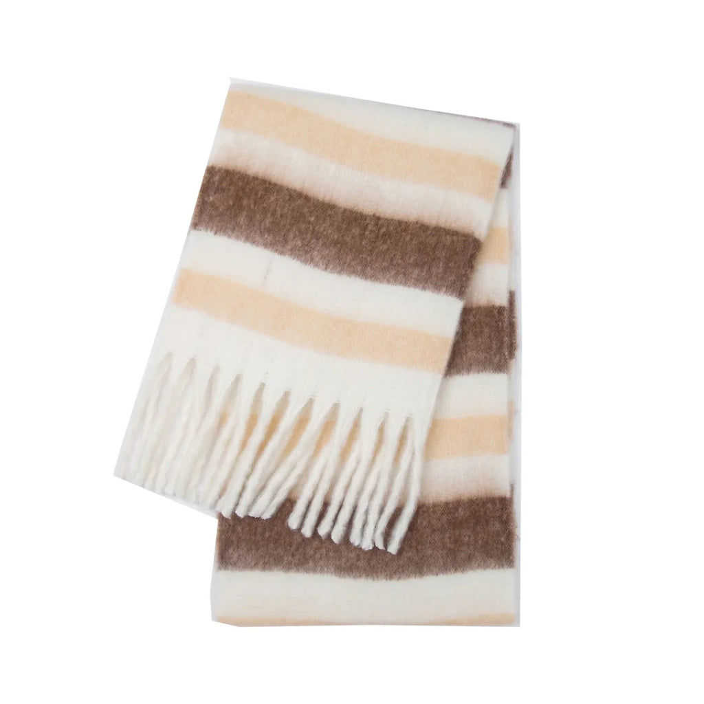 Luxury women's plaid cashmere scarf, long winter shawl with warm, soft fabric, perfect for stylish cold weather wear.
